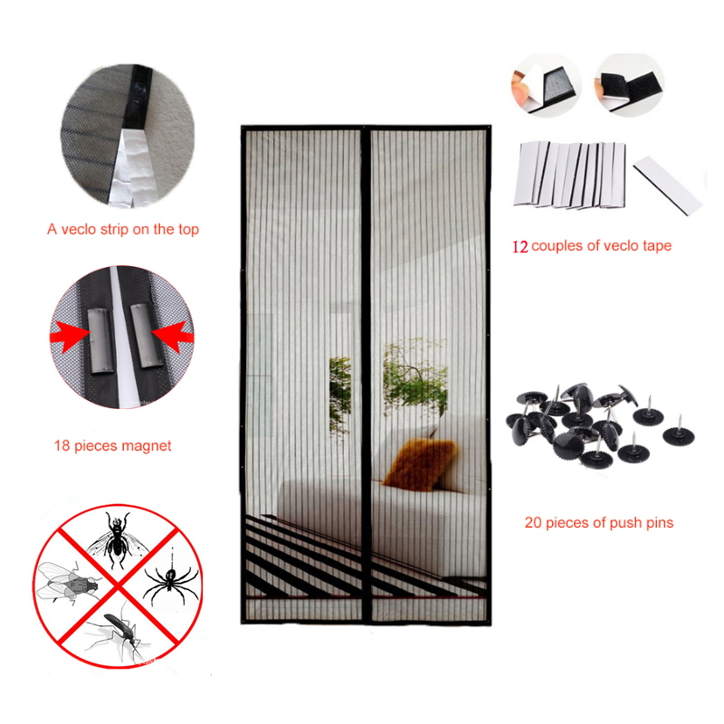 Magnet curtain door