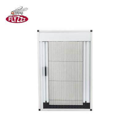 Trakless Pleated Screen Window